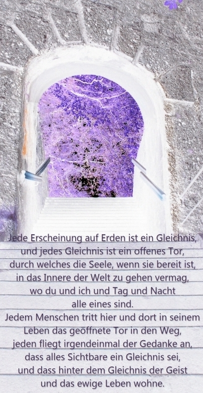 Jede Erscheinung ist ein Gleichnis. - Hermann Hesse